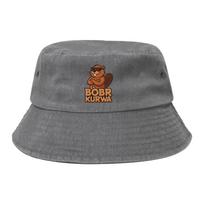 Stylish Bobr Kurwa Bober Beaver Boberek Bucket Hat Women Unisex Lightweight Outdoor Sport  Fishing Caps Travel Headwear One Size