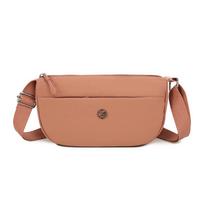 Large Capacity Women Crossbody Bag Ultra-Light Multi-Layer Nyl Adjustable Wide Strap Daily Travel Shopping Messenger Satchel raudona