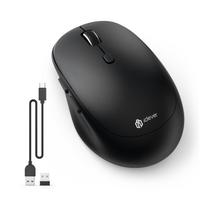 iClever Wireless Mouse, Dual Mode, Bluetooth, Type-C Rechargeable, 2.4GHz, Silent, 7-Key Buttons, 800120016002400 DPI, Simultaneous Connection to 3