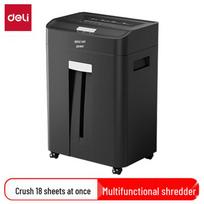 Deli Commercial 18-Sheet Level P-4 Paper Shredder CN plug (adapter included)