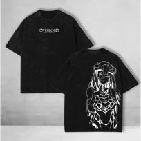 benber Anime Overlord Albedo Graphic Tee Men Women Short Sleeve  Washed Cotton Casual Tshirt Harajuku Vintage T Shirt S