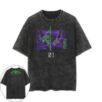 benber vintage Neon Genesis Evangelion Japan Anime EVA Shinji Ikari Mens and Womens TShirt Cotton Washed Old Retro YK Harajuku S