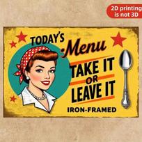 Planetjuice Vintage Metal Poster Wall Art Retro Kitchen Decor