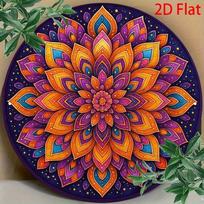 Planetjuice Planetjuice Mandala Wall Art Aluminum Sign Vintage Round Home  Gift Kitchen Garden Office (as the picture,20x20)