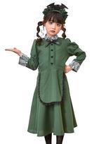 Clearstone Halloween Costume - Maid Outfit for Girls, 100cm, Green