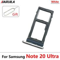 NEW SIM Card Holder Tray Chip Drawer Slot Holder Adapter Socket For Samsung Note 20 / S20 Ultra Mobile Phone Sim Dual Card Note 20 Ultra White