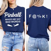 Pinball Shirt Funny Pinball Arcade Tees Game Day Pinball Player Women T Shirts S