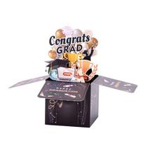 3D Pop Up Graduation Card Pop Up Box Card for Graduation Party Handmade Laser Cut Paper Card with Congratulation Design for Teachers Students
