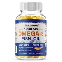 Fish Oil 1000 Mg Dietary Supplement, With Omega-3, Epa, Dha, 120 Softgels Per Bottle 120 Capsules