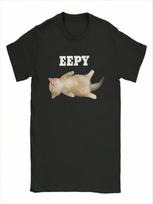 Wounisex T-Shirt Eepy Cat Sleepy Cat Meme Awesome Tee Shirt Short Sleeve  T Shirts Round Neck Clothing Gift Idea 2025 S