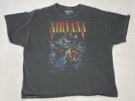 Nirvana Graphic T-shirt Men XXL Black Distressed Short Sleeve Music XXL
