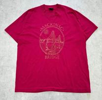 Vintage T Shirt Mens XL Pink Single Stitch Graphic Print 90s USA Tourist XXXL