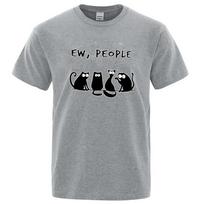 Introvert Antisocial Ew People Cat Graphic T Shirt Funny Meme Cute Cotton S-XXL S