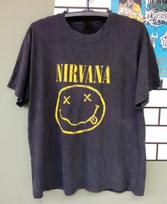 Nirvana Logo Tour Vintage T Shirt Grunge Rock Band Concert Fade Black Size S-5XL XXXXL