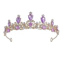 Water Drop Shape Queen Princess Crown Zinc Zinc Alloy Wedding Tiaras Diadem Headwear  Bridal Event
