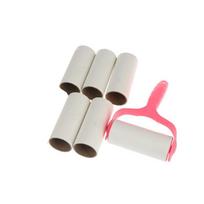 Pet Hair Lint Remover Roller Extra Sticky with 5 Refills No Residue Tool for Clothes Carpet Couch Home Office Use 1 handle 6 rolls