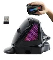 Ergonomic Wireless Mouse with 5-Stage DPI (10001600200024003600), 5-Button ForwardBack Buttons, RGB Lighting, 6 Buttons, Rechargeable, Compatible