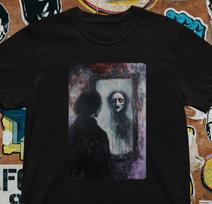 Edgar Allan Poe T-Shirt – Gothic Horror Mirror Reflection Tee – Haunted Vintage XXL