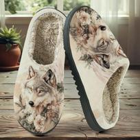 Exclusive Black Cat Print Cotton Slippers - Women's Autumn/Winter US 7-8