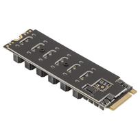 M.2 to SATA3.0 adapter card, M.2 M-EKY PCIe3.0 to adapter card, ASM1166 6Gbps Ph516 6-port expansion interface card with smart indicator