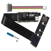 cablecc M.2 M-Key NVMe NGFF - PCI-E X1 X4 X8 X16 Cable Graphics Card Extension Adapter Right Angle PCI-Express M2 2260 2280