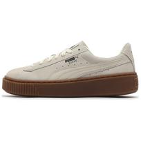 PUMA Suede Platform Low top Skateboard Shoes Women's Snow White Rubber 37