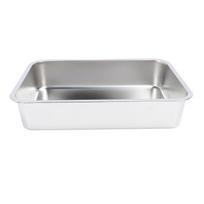 Stainless Steel Open Cat Litter Box Large Rust Resistant Stick Proof   Litter Pan with High Sides for Cat Kitty