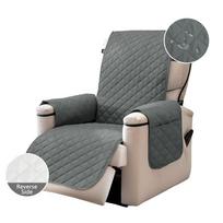 Atlošas kėdės užvalkalas vandeniui atsparus fotelis Slydimas sofa sofa su reguliuojamu elastiniu dirželiu, baldų apsauga svetainei pilka