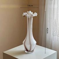 Striped Glass Vase Long-necked Hydroponic Flower Vase Terrarium Flowerpot Vases Room Decoration Accessories Flowervase