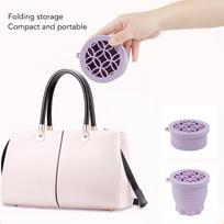 Silicone Scrubber Cosmetic Brush Cleaner Cup Silicone Scrubber Pad  Sponge and puff cleaning