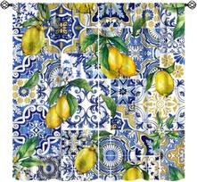 Farmhouse Honey Kitchen Curta, Rustic Retro Watercolor Tea Cups Daisy Flowers Butterflies Sweet Cakes Print Window Drapes For 53x116CM-2PC