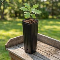 Plant Seedling Pots with Ventilation Plastic Deep Nursery Pots with Drainage Reusable Garden Planting Containers for Home Use 20Pcs