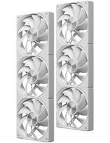 upHere PC Case Fans 360mm, Daisy-Chain Compatible, 4-Pin Connector, Silent, PWM 600-1650RPM, DC12V, Includes 3 x 120mm CPU Fans (2 White) [U3T6]