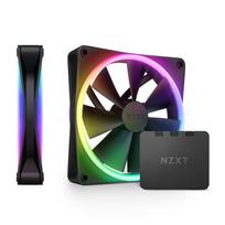 NZXT F140 RGB DUO TWIN PACK & RGB Controller [Black] PC Case Fans (2 units) RF-D14DF-B1 FN1832