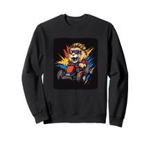 Cute Go-Kart Ride with Lion Costume - Sweatshirt for Boys and Girls