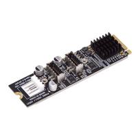 NFHK 10Gbps Dual Type-E USB 3.1 Front Panel Socket NVMe NGFF M-Key ExpressCard Adapter for Motherboards