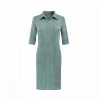 La Vita Junko Women Boucle Basic colLar 7 4 Sleeve Dress Ltsop01p Single option