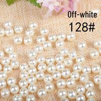 14mm Eco-friendly Double Hole Plastic Beads: Fine Imitation Pearls for DIY Garment Accessories 14mm