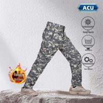 Waterproof Men's Three-in-One Fleece Camo Tactical Pants: Ski, Mountaineering, Cycling, and Outdoor Wear. 5XL