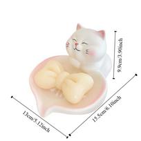 Non-Slip Base Cat Soap Dish With Drainage Soap Case Organizer Soap Holder  Storage Rack Soap Box