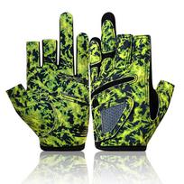 Professional 3 Finger Fishing Gloves Anti-Slip Gloves Self-Adhesive Fixation for Knot Tying and Bait Changing Fishing Gear S