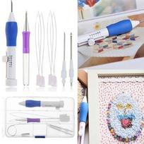 9Pcs/Box Magic ABS Plastic Stitching Knitting Sewing Punch Needle Embroidery Pen Set