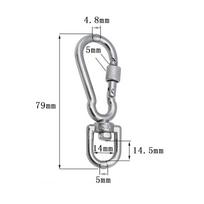 Durable Stainless Steel Snap Hooks Locking Quick Release Dog Leading Carabiner Clip Dog Leash Buckle For Dog Walking Camping