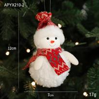 Christmas Plush Snowman Pendant Christmas Tree Hanging Lovely Beautiful Scene Decorate Christmas Tree Hanging Ornaments