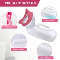 Female Urinal Portable 1000ml Spill Proof Design with Handle Suitable for Bedridden Elderly Children and Adults for Home or Travel Use ONE SIZE