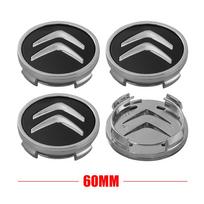 4 vnt. 60 mm automobilio ratų centriniai dangteliai Originalūs Citroen ratlankių dangteliai Citroen C1 C3 C4L VTS C-ELYSEE C5 C6 C2 C4 Picasso For Citroen juoda