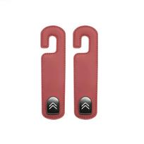 2Pcs Car Seat Headrest Hook Leather Zinc Alloy Metal Hanger For Citroen C5X e-C4 X e-C3 C4 C3 C5 Berlingo C-Elysee C-Crosser C1