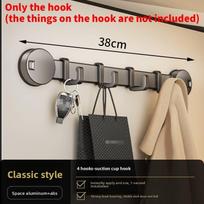Sucker Wall Mount Hook Rack With Strong Adhesive For Bathroom And Home Storage Style B