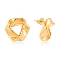 Polygon Mobius S925 Sterling Silver Geometric Earrings
