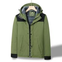 Army Green Super Soft Fleece-Lined Outdoor Jacket with Custom Logo, Thick Blue Workwear D18 XL